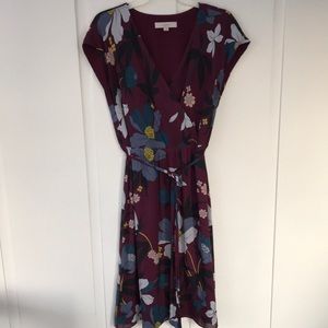 Sleeveless mock wrap dress